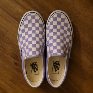 Vans Checkerboard Slip-Ons in Violet Tulip
